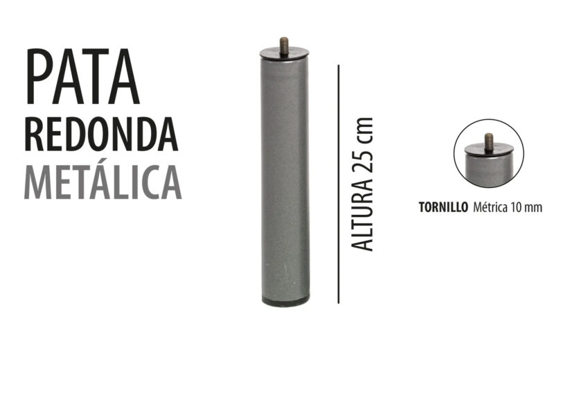 Pata Redonda Metálica
